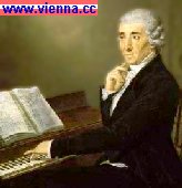 Joseph Haydn komponierend am Klavier