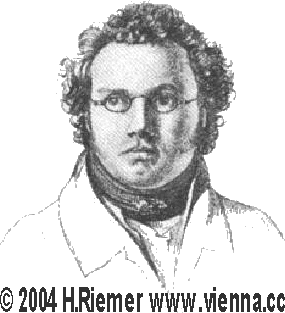 Franz Schubert, Zeichnung von L. Kupelwieser, 1821